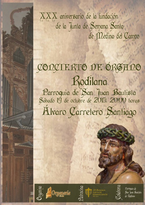 Rodilana (Valladolid) concierto de órgano, 19 de octubre 2013, 20 h.