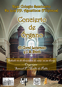 El coral luterano, concierto de órgano, 16 de diciembre 2017
