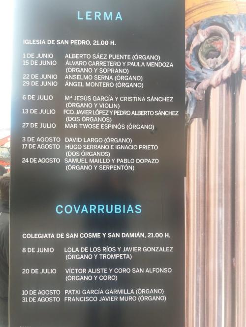 Concirtos de órgano Lerma y Covarrubias 2018